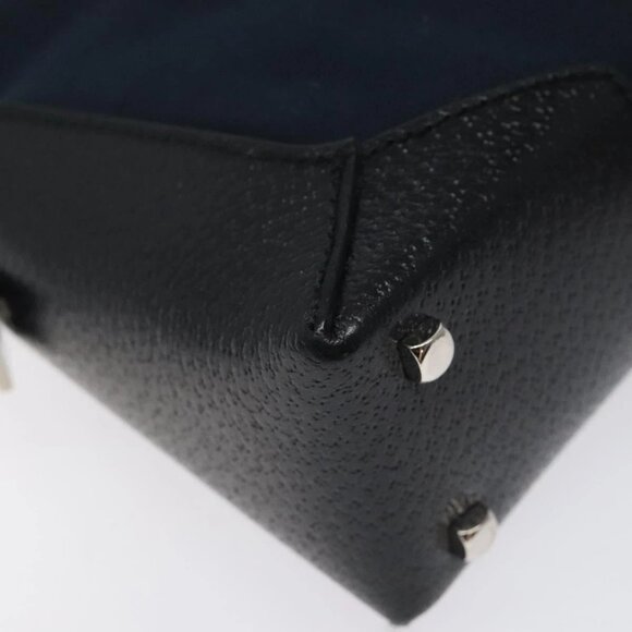 Salvatore Ferragamo Shoulder Bag Canvas Navy Silver Auth bs25827 - Picture 5 of 16